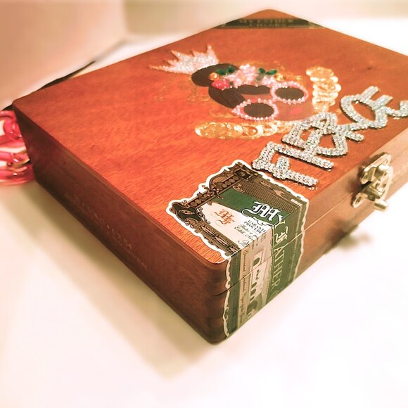 Suenos de Saundra Upcycled , MY FATHER Cigar Box Purse, - Picture 6 of 10